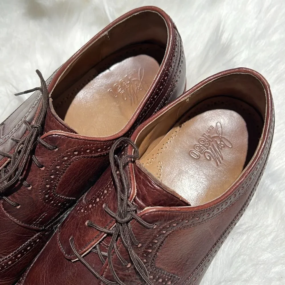 Johnston Murphy‎ Tyndall Brown Leather Wingtip Derby Shoes Size 13.   B81